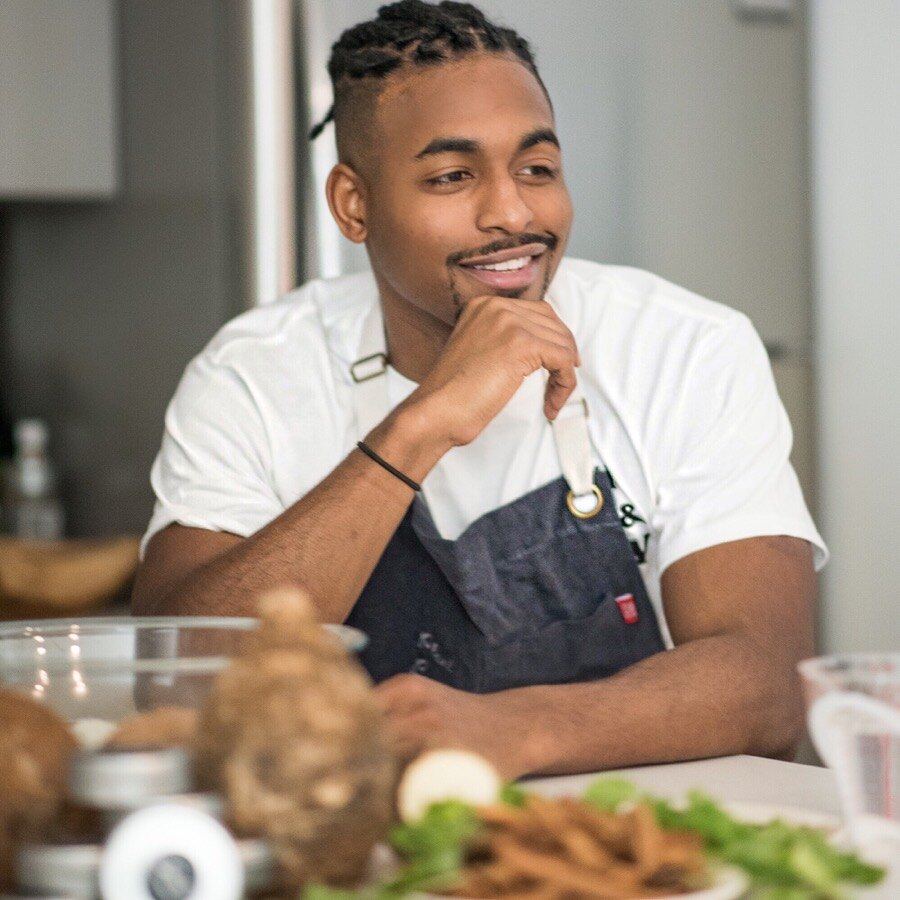 Brian Mays in the kitchen where Smile Natural Products began