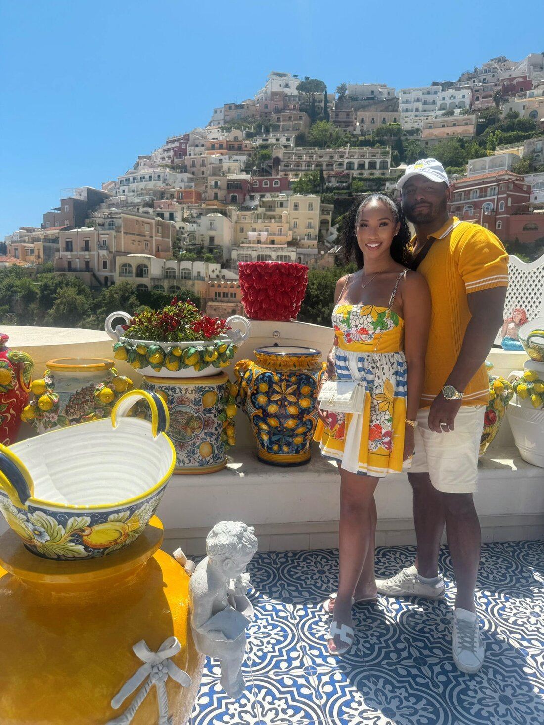 Brian Mays and his wife in Positano, Italy